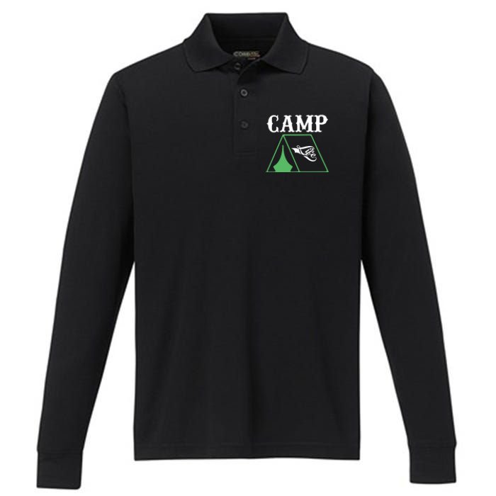 Camping Life Performance Long Sleeve Polo