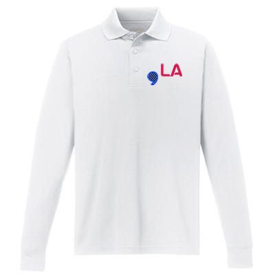 Comma La Commala Madam President Performance Long Sleeve Polo