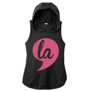 Comma La Ladies PosiCharge Tri-Blend Wicking Draft Hoodie Tank