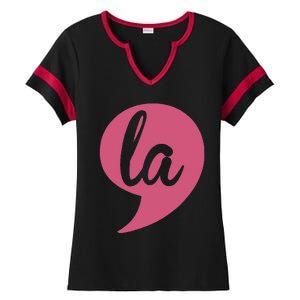 Comma La Ladies Halftime Notch Neck Tee