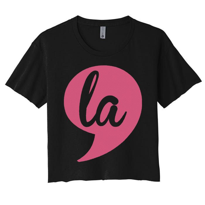 Comma La Women's Crop Top Tee