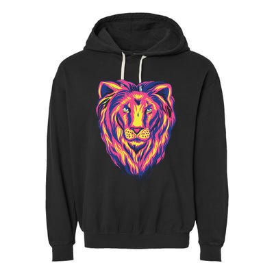 Colorful Lion Garment-Dyed Fleece Hoodie