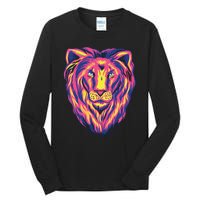 Colorful Lion Tall Long Sleeve T-Shirt