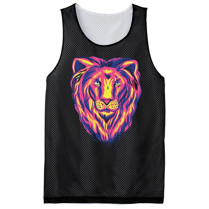 Colorful Lion Mesh Reversible Basketball Jersey Tank