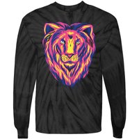 Colorful Lion Tie-Dye Long Sleeve Shirt