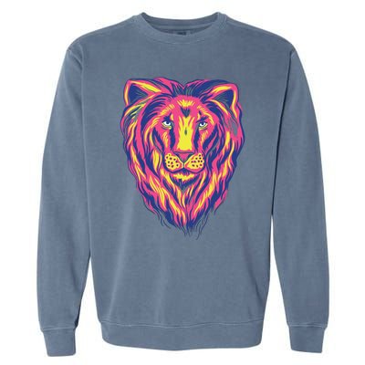 Colorful Lion Garment-Dyed Sweatshirt