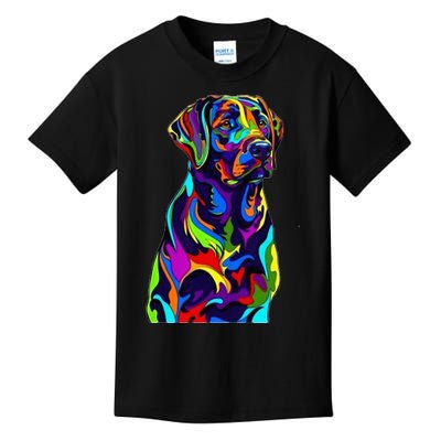 Cool Labrador Colorful Kids T-Shirt