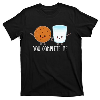 Cute Love Cookie And Milk You Complete Me T-Shirt