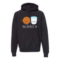 Cute Love Cookie And Milk You Complete Me Premium Hoodie