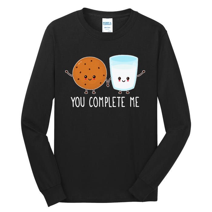 Cute Love Cookie And Milk You Complete Me Tall Long Sleeve T-Shirt