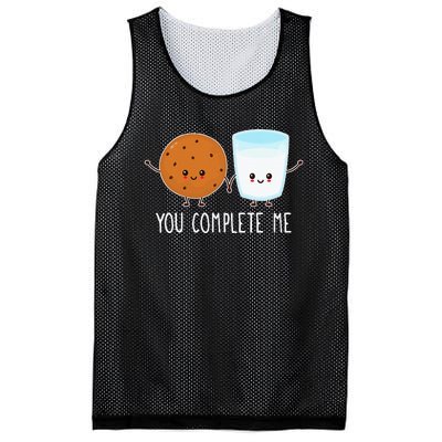 Cute Love Cookie And Milk You Complete Me Mesh Reversible Basketball Jersey Tank