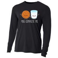 Cute Love Cookie And Milk You Complete Me Cooling Performance Long Sleeve Crew