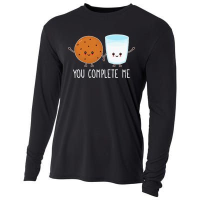 Cute Love Cookie And Milk You Complete Me Cooling Performance Long Sleeve Crew