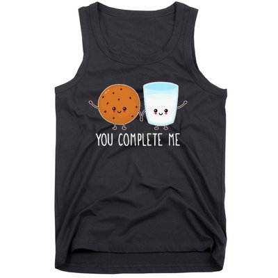 Cute Love Cookie And Milk You Complete Me Tank Top