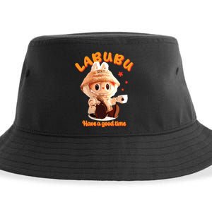 Cute Labubu Classic Pose Funny Labubu Sustainable Bucket Hat