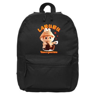Cute Labubu Classic Pose Funny Labubu 16 in Basic Backpack
