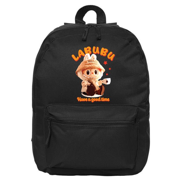Cute Labubu Classic Pose Funny Labubu 16 in Basic Backpack