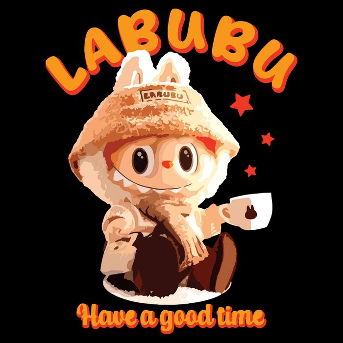 Cute Labubu Classic Pose Funny Labubu 16 in Basic Backpack