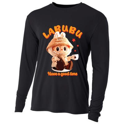 Cute Labubu Classic Pose Funny Labubu Cooling Performance Long Sleeve Crew