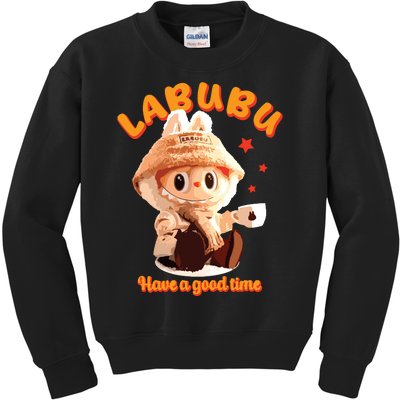 Cute Labubu Classic Pose Funny Labubu Kids Sweatshirt