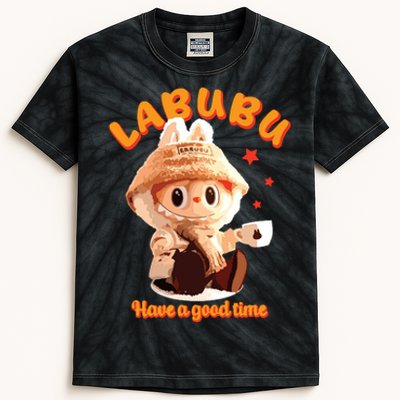 Cute Labubu Classic Pose Funny Labubu Kids Tie-Dye T-Shirt