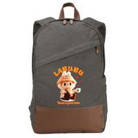 Cute Labubu Classic Pose Funny Labubu Cotton Canvas Backpack