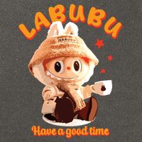Cute Labubu Classic Pose Funny Labubu Cotton Canvas Backpack