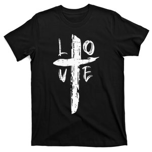 Christian Love Cross Valentines Day Cool Religious T-Shirt