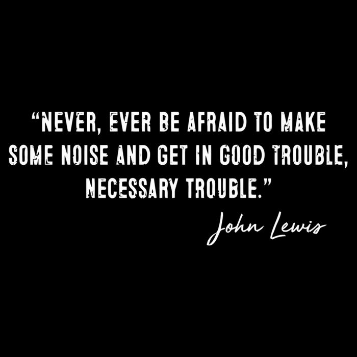 Congressman Lewis Civil Rights Hero Quote Good Trouble John Lewis 16 in Basic Backpack