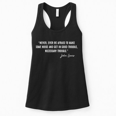 Congressman Lewis Civil Rights Hero Quote Good Trouble John Lewis Womens Tank Top