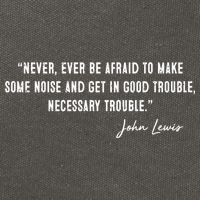 Congressman Lewis Civil Rights Hero Quote Good Trouble John Lewis Cotton Canvas Backpack