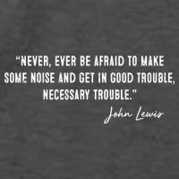 Congressman Lewis Civil Rights Hero Quote Good Trouble John Lewis Vector Backpack