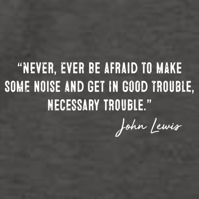 Congressman Lewis Civil Rights Hero Quote Good Trouble John Lewis Vector Backpack