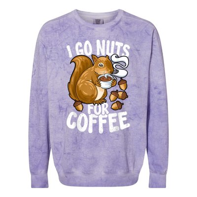 Coffee Lover, Coffee Drinker Tee, Funny Squirrel Colorblast Crewneck Sweatshirt