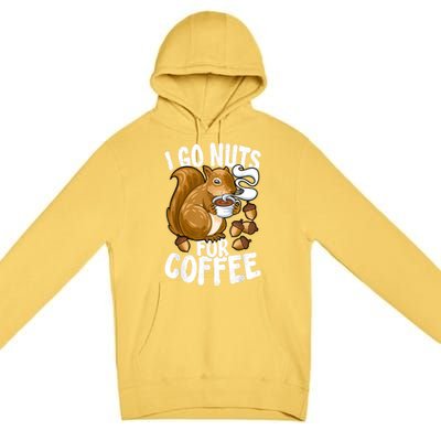 Coffee Lover, Coffee Drinker Tee, Funny Squirrel Premium Pullover Hoodie