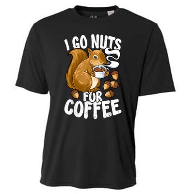 Coffee Lover, Coffee Drinker Tee, Funny Squirrel Cooling Performance Crew T-Shirt