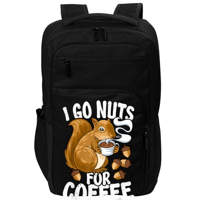 Coffee Lover, Coffee Drinker Tee, Funny Squirrel Impact Tech Backpack