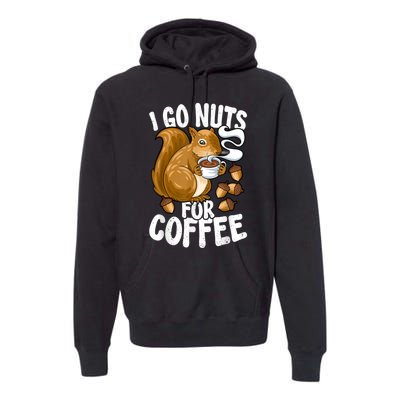 Coffee Lover, Coffee Drinker Tee, Funny Squirrel Premium Hoodie