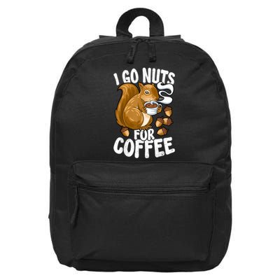 Coffee Lover, Coffee Drinker Tee, Funny Squirrel 16 in Basic Backpack