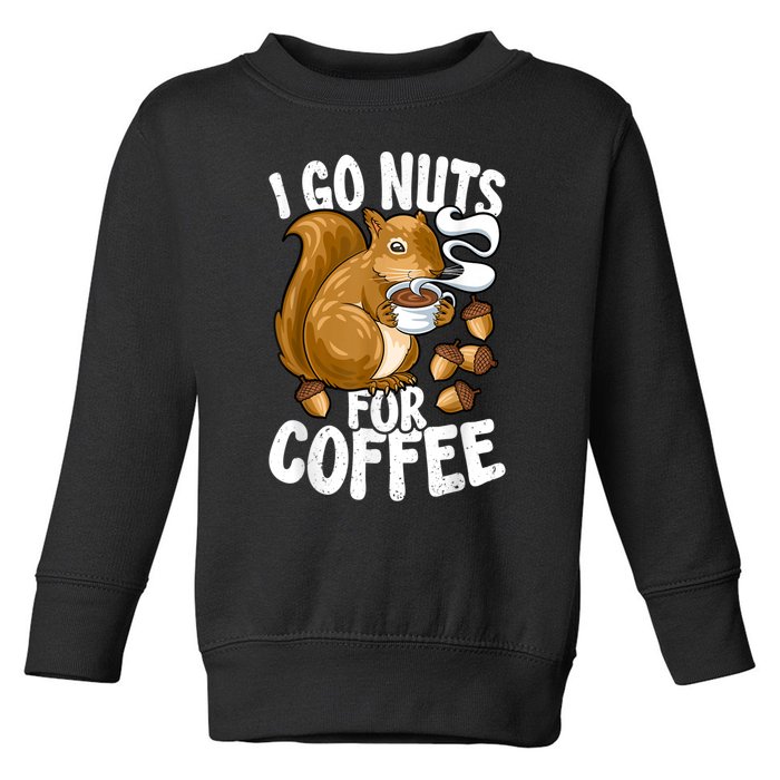 Coffee Lover, Coffee Drinker Tee, Funny Squirrel Toddler Sweatshirt