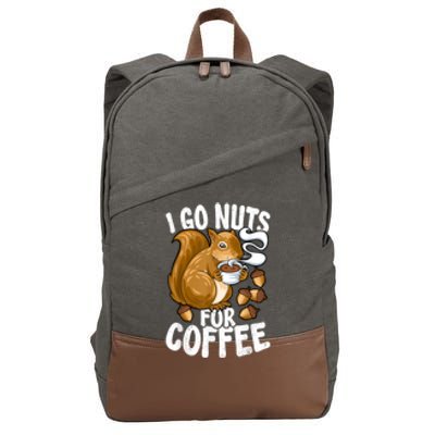 Coffee Lover, Coffee Drinker Tee, Funny Squirrel Cotton Canvas Backpack