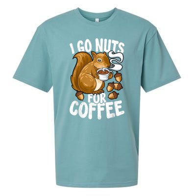 Coffee Lover, Coffee Drinker Tee, Funny Squirrel Sueded Cloud Jersey T-Shirt