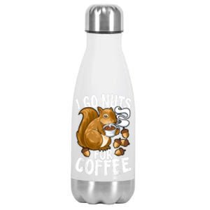 Coffee Lover, Coffee Drinker Tee, Funny Squirrel Stainless Steel Insulated Water Bottle