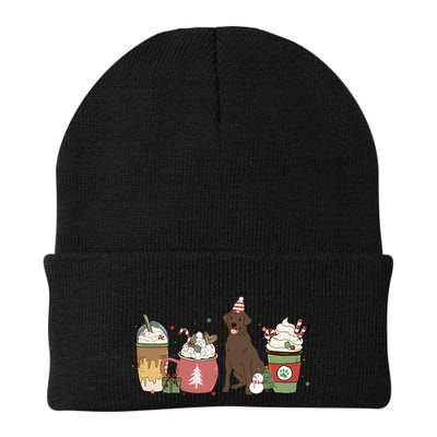 Chocolate Lab Coffee Latte Winter Christmas Dog Mom Holiday Gift Beanie