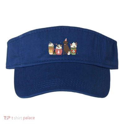 Chocolate Lab Coffee Latte Winter Christmas Dog Mom Holiday Gift Visor