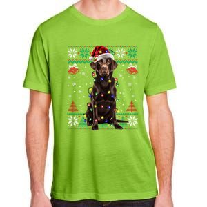 Chocolate Labrador Christmas Santa Ugly Lab Dog Love Great Gift Adult ChromaSoft Performance T-Shirt