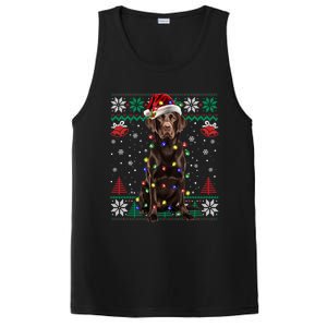 Chocolate Labrador Christmas Santa Ugly Lab Dog Love Great Gift PosiCharge Competitor Tank