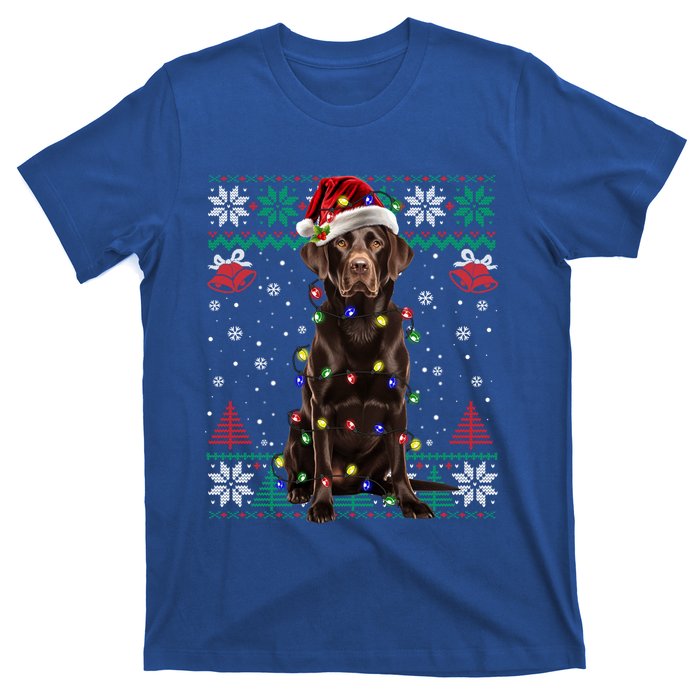 Chocolate Labrador Christmas Santa Ugly Lab Dog Love Great Gift T-Shirt