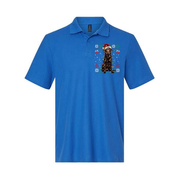 Chocolate Labrador Christmas Santa Ugly Lab Dog Love Great Gift Softstyle Adult Sport Polo