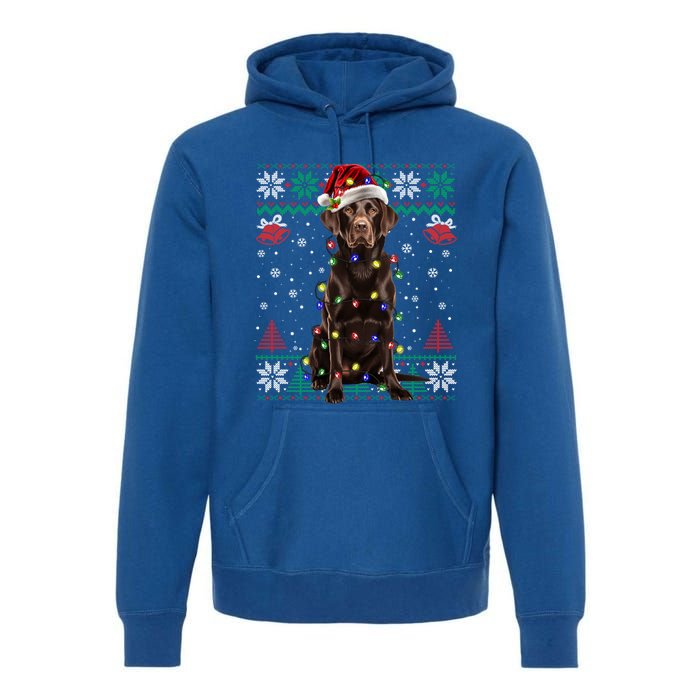 Chocolate Labrador Christmas Santa Ugly Lab Dog Love Great Gift Premium Hoodie